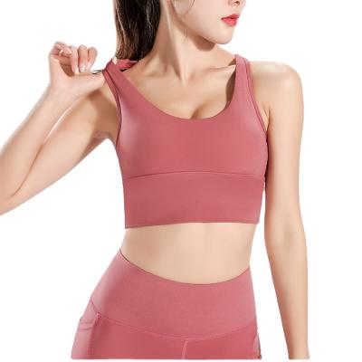 China Hot Sexy Naked Breathable Sports Bra Women Fitness Sports Bra Gym Clothing Women Yoga Wear for sale