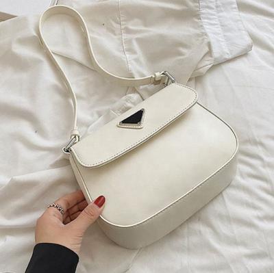 China Brand Design Solid Color Leather Waterproof Luxury Shoulder Square Flap Bags Trend Armpit Bag Female Handbag for sale