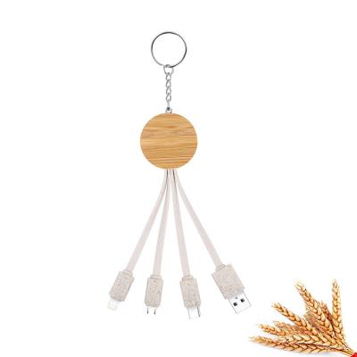 China Promotional Bamboo Multi MP3/MP4 Player Eco Mobile Phone Charging Cable for sale