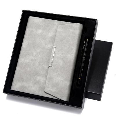 China Hardcover New Product Ideas 2019 Promotional Items With Logo Notebook With Pen Set Gift Package for sale