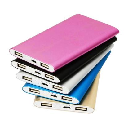 China Slim power bank design alloy case powerbank portable aluminum 4000mah ultra slim charger for sale