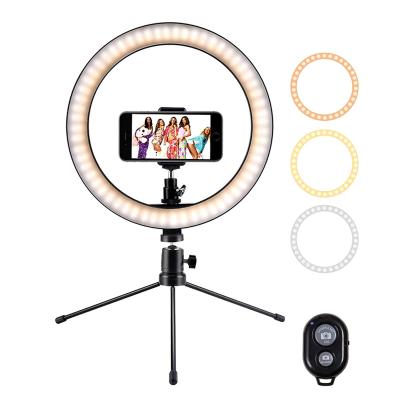 China ABS+PC or Aluminum Alloy Cheap Selfie 6 8 10 Inch Desktop Makeup Ringlight Beauty Photographic LED Ring Light Desk Table for sale