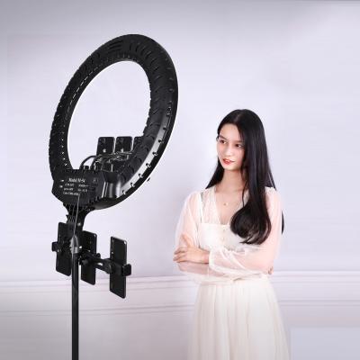 China ABS+PC 20% Off 18 Inch Selfie Fill Lamp Dimmable Beauty Makeup Video Remote Tik Ring Light With Tripod Stand Carrier Bag for sale