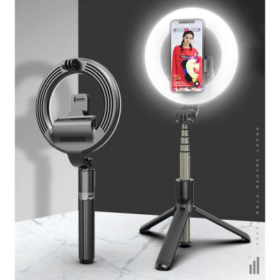 China Photogrphy Live 5 Inch Stick Battery Handheld Makeup Live Light 16cm Ring Fill Light Flexible Selfie With Selfie Button for sale