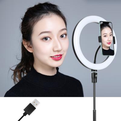 China Shine Dimmable Amazon 8 10 12 Tik Tok Makeup Selfie LED Ring Light 20cm 26cm 30cm Inch Tripod Stand Fill Light for sale