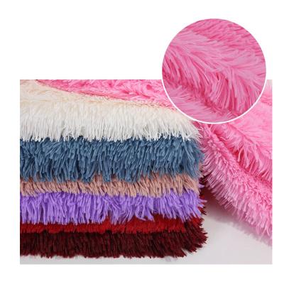 China Abrasion-Resistant Wholesale PV plush fabric polyester high-quality Long Pile Super Soft for diy Handmade clothing pillows toys Blankets 2024 NEW for sale