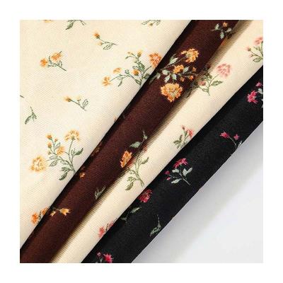 China Shrink-Resistant Wholesale of corduroy fabric small floral  high-quality polyester fabric fashionable girls' dresses home textiles bags shirts for sale