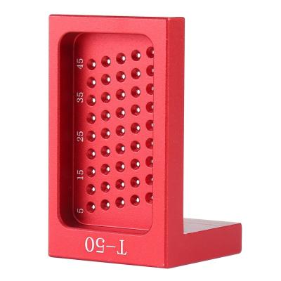 China L Shaped Ruler Aluminum Alloy Carpenter FL T50 Woodworking Fixing Locating Tool Holes for sale