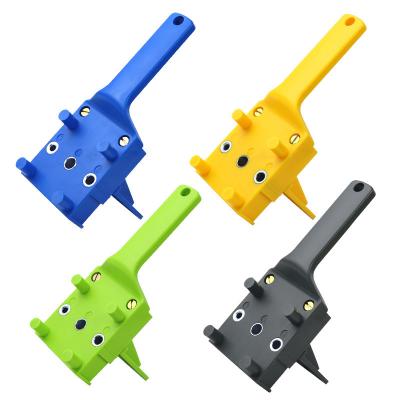 China Handheld Woodworking Board Woodworking Board Connection ABS Plastic Straight Hole Wood Working Drilling Punch Locator for sale