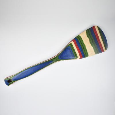 China Sustainable Custom Colored Kena Beech Pakka Wood Spatula For Kitchen Cooking Tools for sale