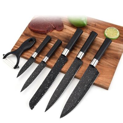 China Sustainable Stainless Steel Chef Knife 6pcs Knife Set Kitchen Knife Set Stainless Steel for sale