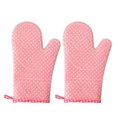 China Kitchen Printed Surface Liner and Cotton Oven Glove High Heat Resistant Oven Mitts for BBQ Cooking Cooking for sale