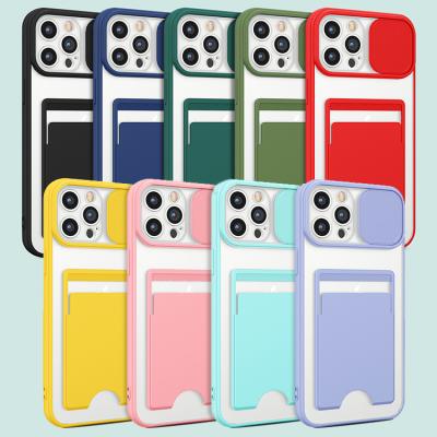 China Shockproof 5.4inch Smartphone Phone Cover Gel Back Credit Cards Case For iPhone 12 Mini Camera Protector Mobile Cover for sale