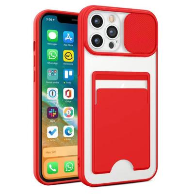 China Available Shockproof Custom Printed Slide Window Phone Case For iPhone 11 11pro Max Mobile Coverage With Credit Card Slot for sale