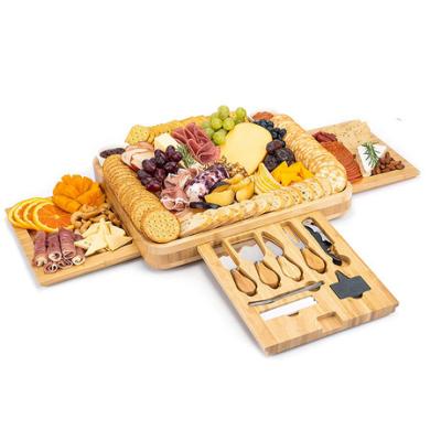 China Sustainable Cheese Bread Pizza Tray Rectangular Steak Baking Tool Bamboo Cutting Board for sale