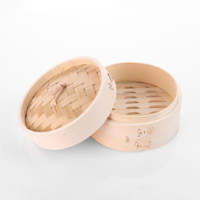 China Wholesale 10 inch viable commercial household steamer xiaolongbao steamed buns steamed dumplings bamboo steamer handmade bamboo rack for sale