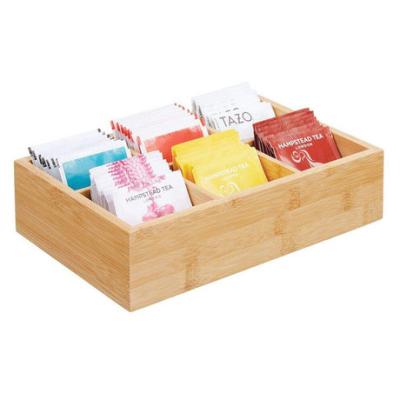 China Uncovered Stackable Bamboo Stand and Storage Boxes Desktop Storage Boxes Sustainable Customization and Wooden Home for sale