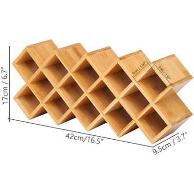 China Kitchen Storage Organizer 18 Boxes Worktop Viable Spice Rack Can Be Customized Modern And Simple Bamboo Storage Rack for sale