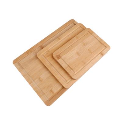 China Viable Border Exclusive Supply of Bamboo Rectangular Cutting Board Kitchen Fruit Chopper Knife Three-Piece Panel for sale