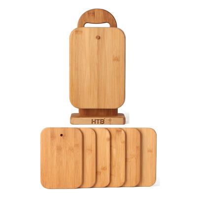 China Viable Wholesale Multifunctional Natural Bamboo Cutter and Chopper Board Panels Bread Pizza Meat Sets for sale