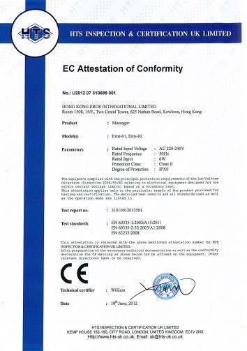 CE - Shenzhen EROS Electronic Technology Co., Ltd.