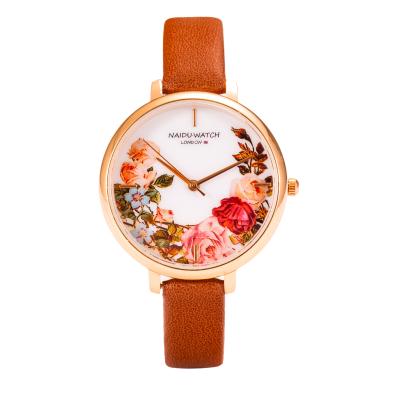 China Factory Wholesale Chronograph Customize Cheap Customized Logo Leather Fashion Dress Women Wrist Watch Decorative Ladies Watch for sale