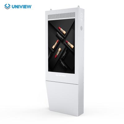 China Outdoor Floor Stand Digital Signage And Display Kiosk Double Sided LCD Monitors Modules Outdoor Maxhub Totem Advertising Playing 1400:1 for sale