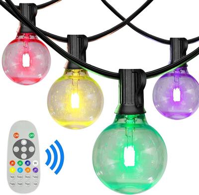 China Outdoor Use 48FT Outdoor LED String Lights RGB Color Changing Waterproof Patio Lights String for sale