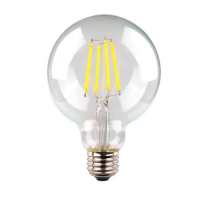 China Hotel G95 5w opal 6.5W edison led dimmable filament bulb with durable plastic bulb cover for sale