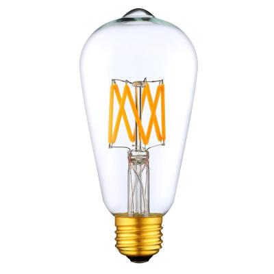 China Hotel in electric wholesale smart wifi E27 E26 ST64 Edison LED filament bulb blue tooth electric lights 3.5W 5W 6.5W current dimmable for sale