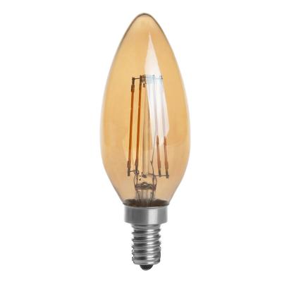 China Wholesale 3.5 watt amber shape lamp bulb C35 125lm factory price hotel light candle led bulb dimmable for home and party for sale