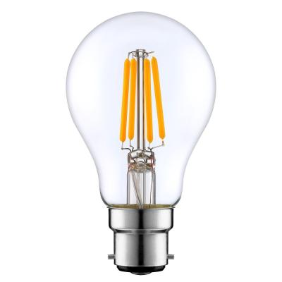 China Classic A60 theme park vintage Edison LED filament bulb light clear with E26 E27 base 3.5W 5W 6.5W 7.5W 100/120/240v for sale