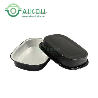 China Durable Functional Partyware Heavy Duty Aluminum Diposable Pan Baking Food Packaging Container Different Sizes Take Away Disposable Box Aluminum Foil Container for sale