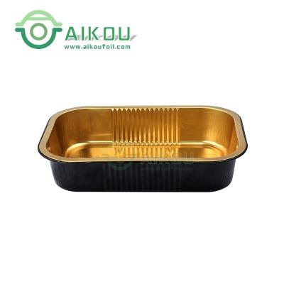 China Eco-friendly/recyclable/food-grade/oven/microwave used eco-friendly take-out food packaging food aluminum foil container salad foil container disposable trays quickly for sale