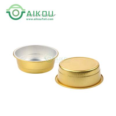 China Heavy Duty Aluminum Pan Durable Functional Partyware Diposable Baking Trays 1200ml Gold 40 Take Out Aluminum Pan Food Grade Microwave Use Foil Container for sale