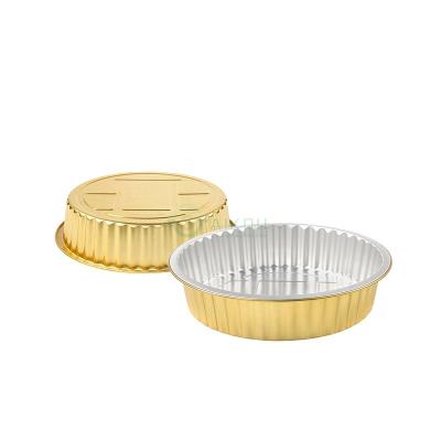 China Eco-friendly / Recyclable / Food-grade / Oven / Microwave Used 3100ml Round Shape Microwave Tray Custom Fast Food Box Disposable Aluminum Foil Container for sale