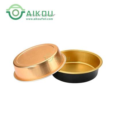 China Aluminum Foil 215ml Round Disposable Roll Cup Disposable Pie Cheesecake Baking Cups Aluminum Foil Cups for sale