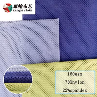 China Stretch New Design Nylon Spandex Small Hole Mesh Net Fabric For Sportswear Moisture Wicking Clothing for sale