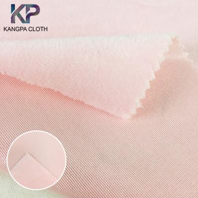 China High Quality Heat-Insulation Pink Crystal Velvet with Waterproof TPU Film for Carpets for sale