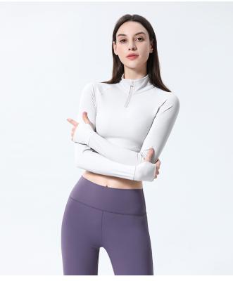 China Fashion Breathable Running Yoga Jacket Custom Womens Tight Jacket for sale