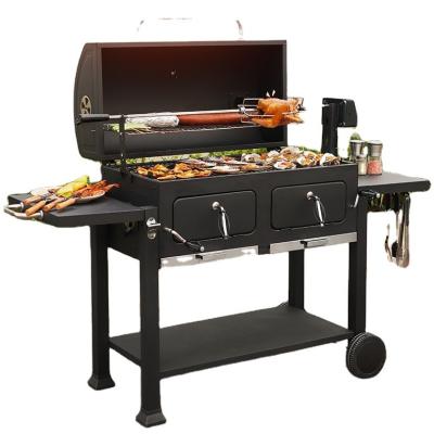 China Quality BBQ Grill Roast Meat Charcoal Cart Folding Easily Assembled Outdoor Camping Grill for sale