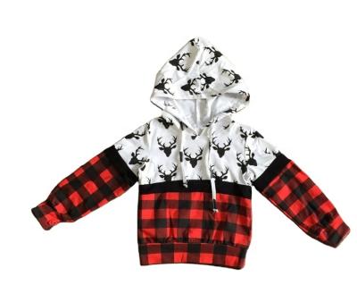 China Wholesales Kids Christmas Casual Deer Print Popular Cute Cute Comfortable Christmas Kids Hoodie for sale