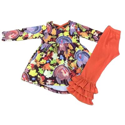 China Wholesale casual popular hot sale casual baby girl's long sleeve boutique long sleeve outfits. for sale