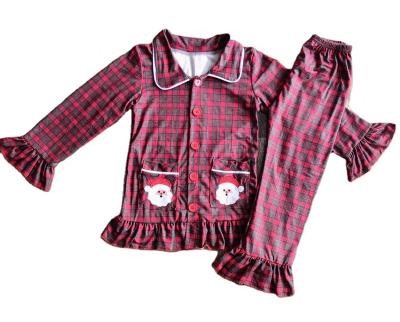 China Casual RTS Kids Christmas Popular Cute Comfortable Cute Printing Father Red Color Fashion Long Sleeve Drop Children Pajamas for sale