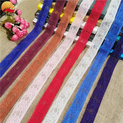 China S1397 Viable Exquisite Elastic Wide Lace Ribbon 3.5cm Color Lace Trimmings Can Be DIY Garment Sewing Lace Fabric for sale