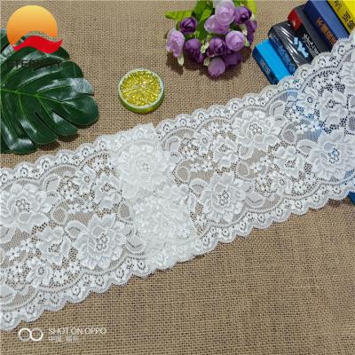 China Sustainable Stretch Lace Trimmings Wedding Dress Skirt Lace Up 15.3cm E1727-1 for sale