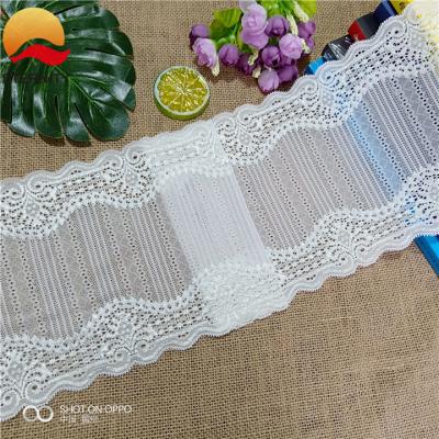 China 2019 new design viable spandex elastic bra trim lace E3006 18cm for sale