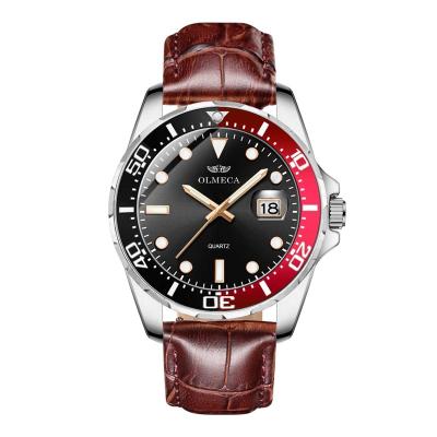 China New Unique Chronograph Men's Wrist Watch Simple Fashion Watch 3ATM Waterproof Sapphire Lens Stainless Steel Red Light Color 3008-GKHMZpd for sale