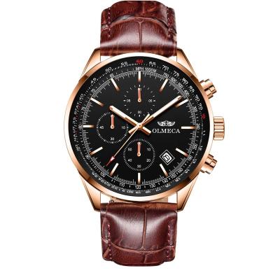 China OLMECA Chronograph Women Wrist Watch Lady Luxury Watch Chronograph Date Germanium Health Watches Hard Sapphire Glass Brown Clear Color for sale