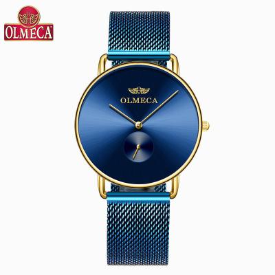 China Olmeca Mens Day/Date RoyalBlue Gold Watch Custom Waterproof Quartz OEM Wristwatches Watches For Men Wristwatch relojes hombre for sale